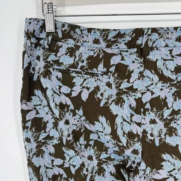 NWT le’s Floral Metallic Trousers Giglio IT 44 (USM/8) - Picture 5 of 9